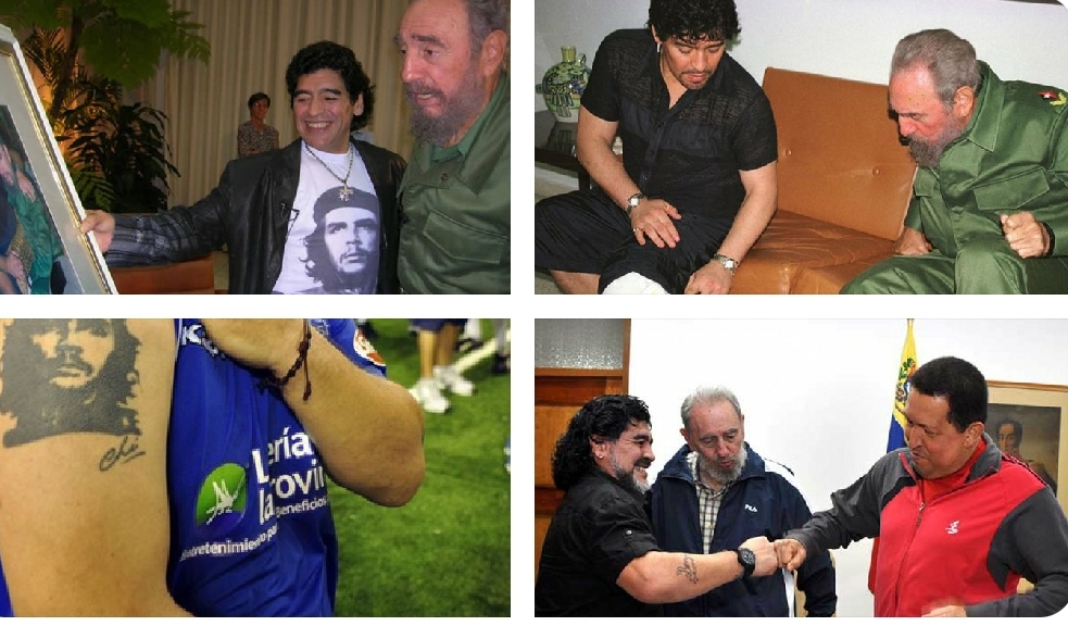Maradona et ses leaders de gauche