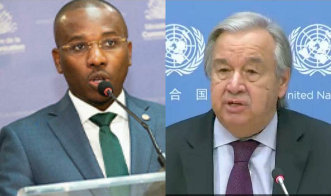 Claude Joseph et Antonio Guterres 