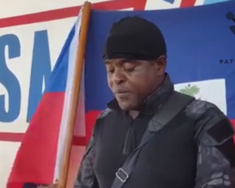 Le chef du G9, Jimmy Chérizier alias Barbecue 