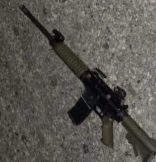 Le fusil du présumé bandit abattu par la police 