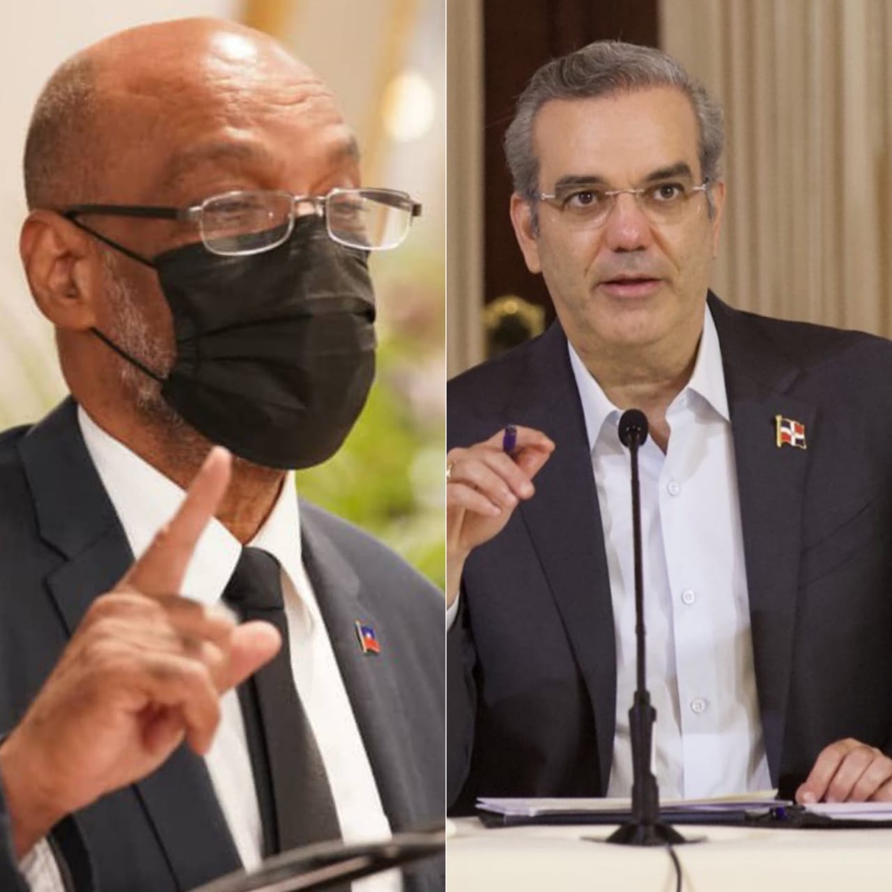 PM Ariel Henry et le président dominicain Luis Abinadier 