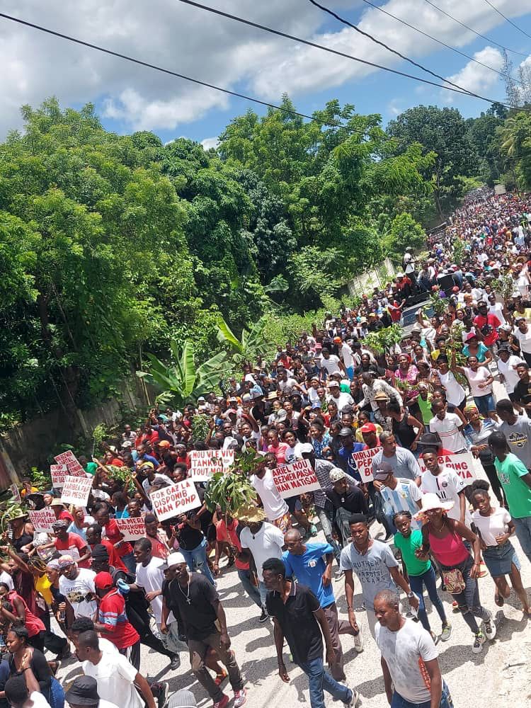 Une vue de la foule sur la nationate #2 