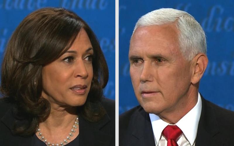 Senateur Kamala Harris et VP Mike Pence 