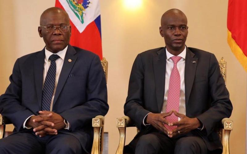 Le  Pm Joseph Jouthe et le Prés Jovenel Moise 