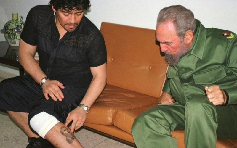Maradona et Fidel Castro 