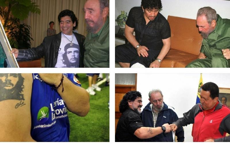 Maradona et ses leaders de gauche