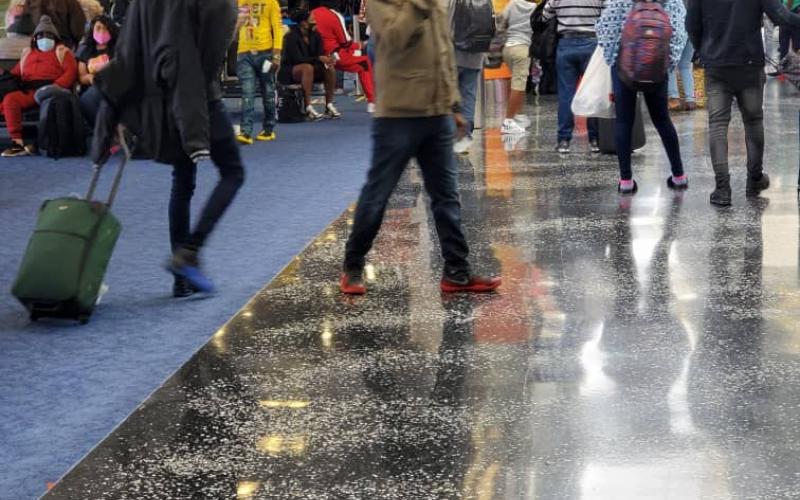 Des haitiens à l'aéroport de Miami 