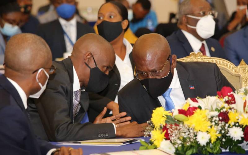 President Jovenel Moise et PM Joseph Jouthe 