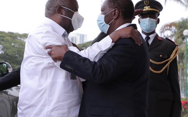Laurent Gbagbo et Alassan Ouatara 