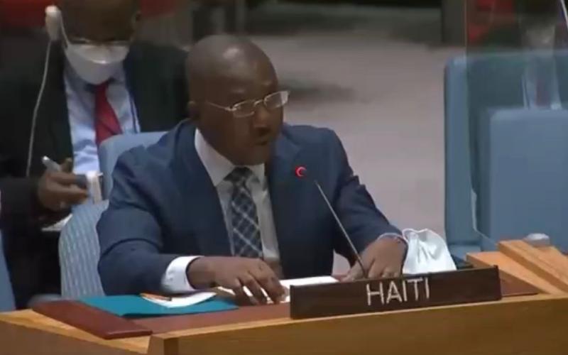 Le chancelier Claude Joseph à l'ONU