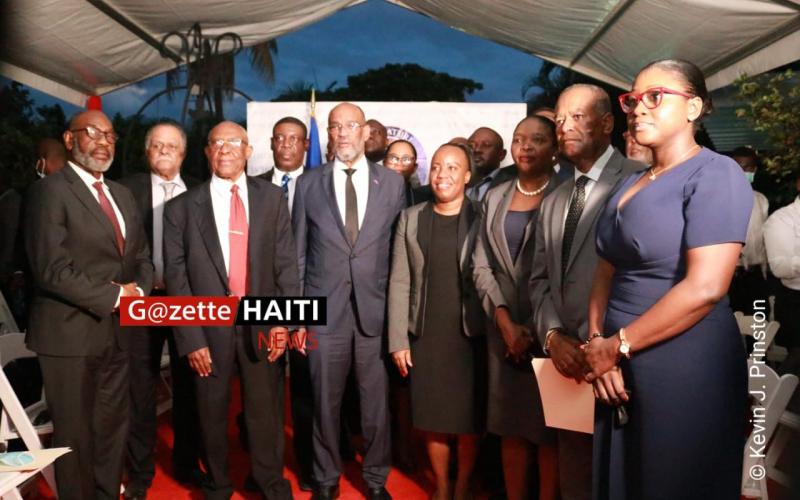 Le Pm Ariel Henry et les nouveaux ministres 