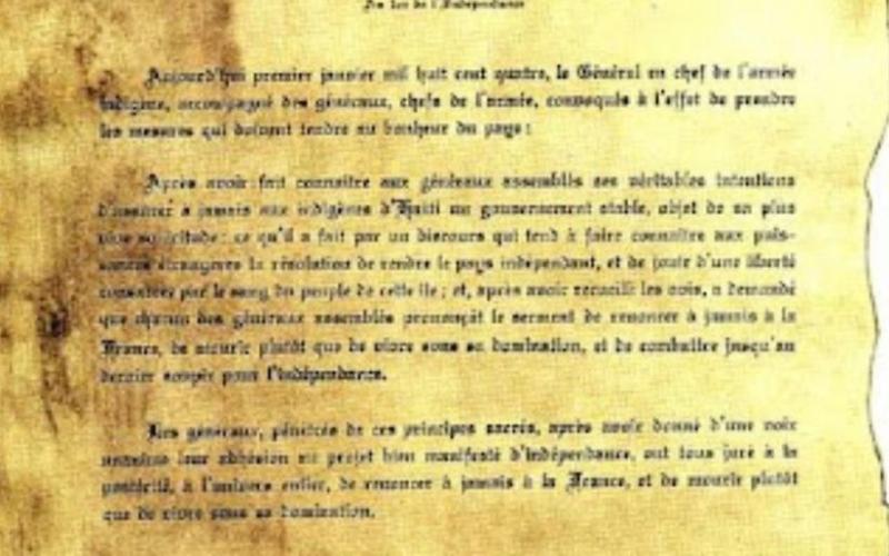Acte de l'Indépendance d'Haïti 