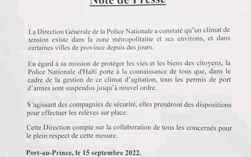 Note la PNH
