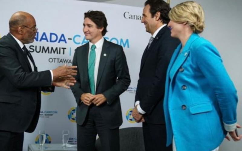 Ariel Henry rencontre Justin Trudeau 