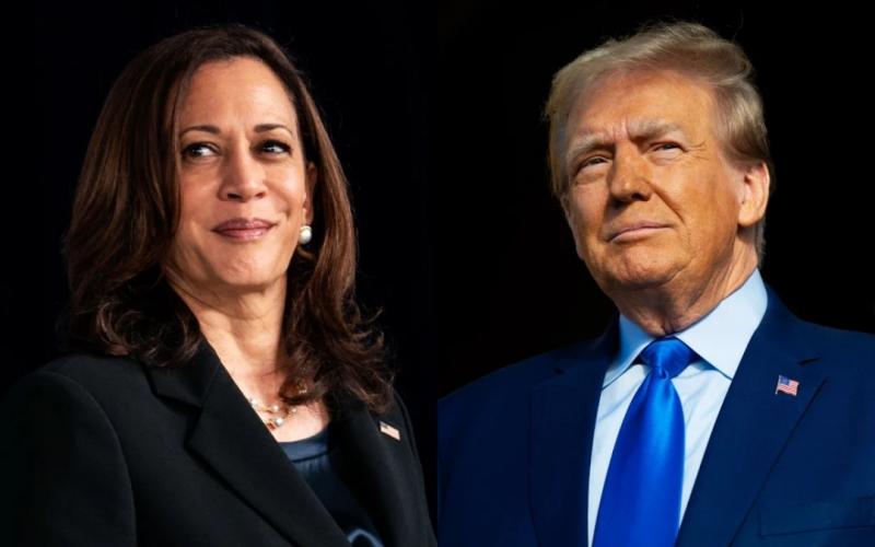 Vice-présidente Kamala Harris et Donald Trump 