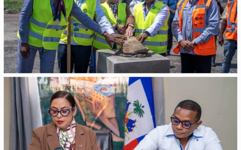 Pose de la première pierre du futur Salon diplomatique à l’Aéroport international du Cap-Haïtien