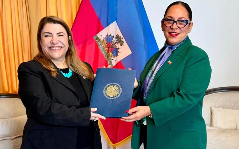 La Ministre Raina Forbin reçoit la nouvelle représentante résidente du secrétaire général de l’OEA
