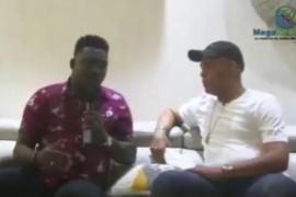 Le journaliste Ralph Balan et M. Martelly 