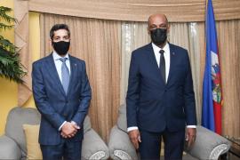 Ariel Henry et l'ambassadeur Alharbi 