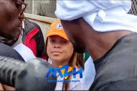 Magalie Habitant protégée par la police 