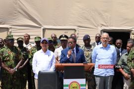 Fritz Jean à la base des policiers kényans 