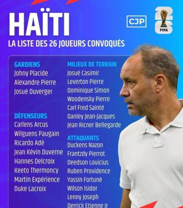 La liste des 26 Grenadiers retenus pour la Coupe du monde 2026
